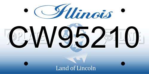 CW95210 Illinois License Plate