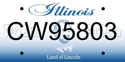 CW95803 Illinois License Plate