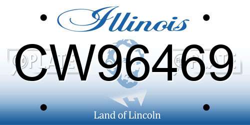 CW96469 Illinois License Plate