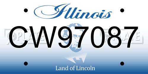 CW97087 Illinois License Plate
