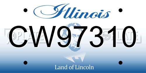 CW97310 Illinois License Plate