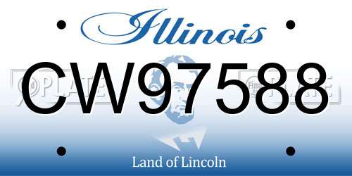 CW97588 Illinois License Plate