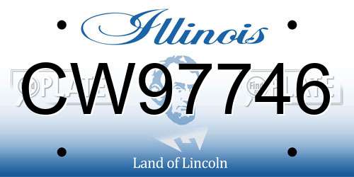 CW97746 Illinois License Plate