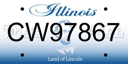 CW97867 Illinois License Plate
