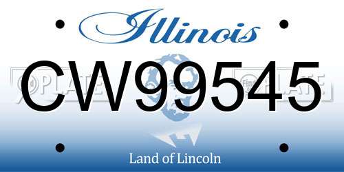 CW99545 Illinois License Plate
