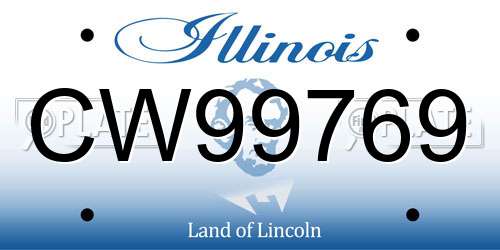 CW99769 Illinois License Plate