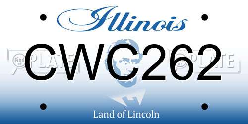 CWC262 Illinois License Plate