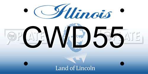 CWD55 Illinois License Plate