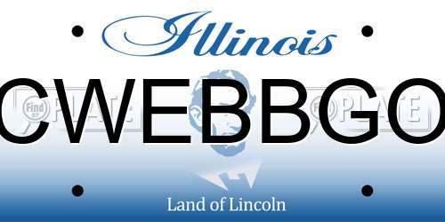 CWEBBGO Illinois License Plate