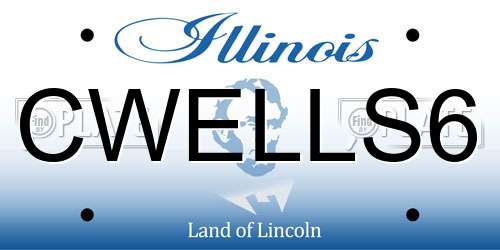 CWELLS6 Illinois License Plate