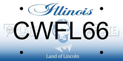 CWFL66 Illinois License Plate