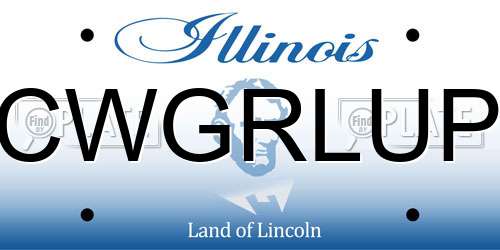 CWGRLUP Illinois License Plate