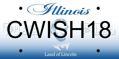 CWISH18 Illinois License Plate