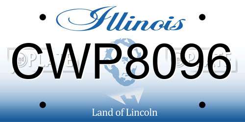 CWP8096 Illinois License Plate