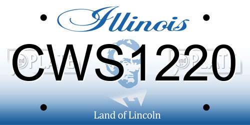 CWS1220 Illinois License Plate