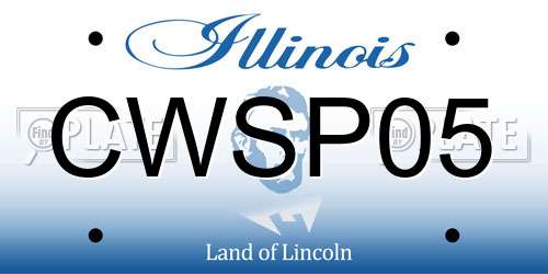 CWSP05 Illinois License Plate