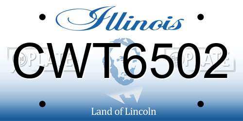 CWT6502 Illinois License Plate