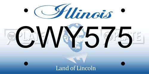 CWY575 Illinois License Plate