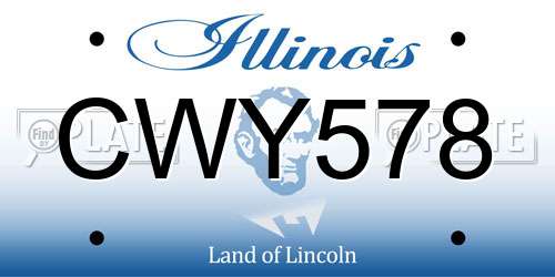 CWY578 Illinois License Plate