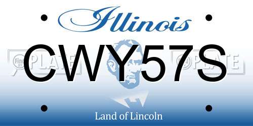 CWY57S Illinois License Plate