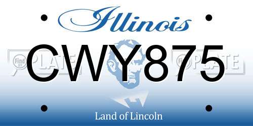 CWY875 Illinois License Plate
