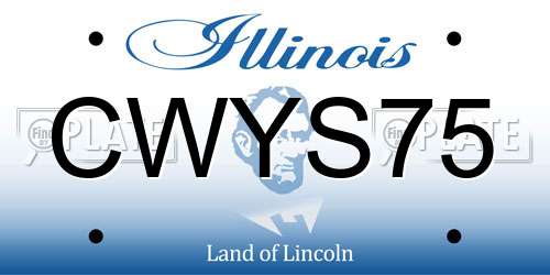 CWYS75 Illinois License Plate