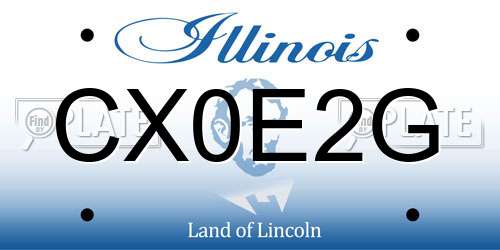 CX0E2G Illinois License Plate