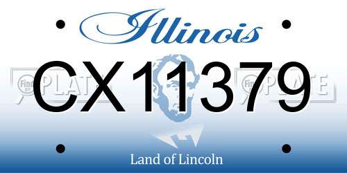 CX11379 Illinois License Plate