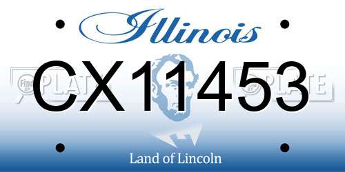 CX11453 Illinois License Plate