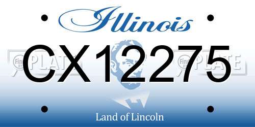 CX12275 Illinois License Plate