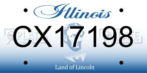 CX17198 Illinois License Plate