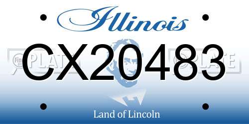 CX20483 Illinois License Plate