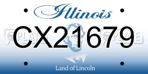 CX21679 Illinois License Plate