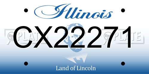 CX22271 Illinois License Plate