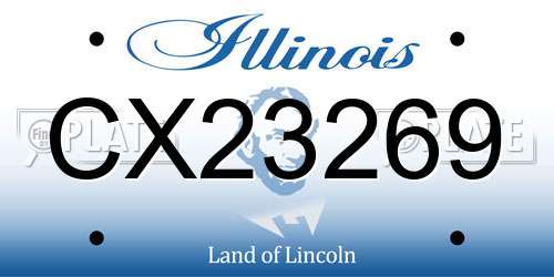 CX23269 Illinois License Plate