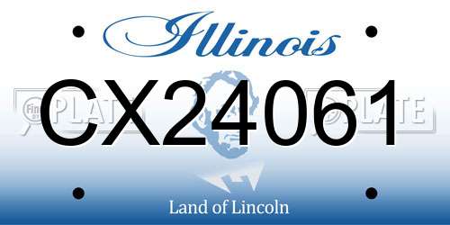 CX24061 Illinois License Plate