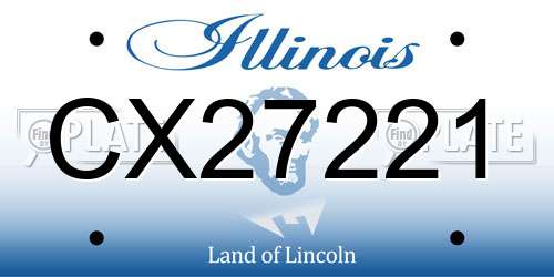 CX27221 Illinois License Plate