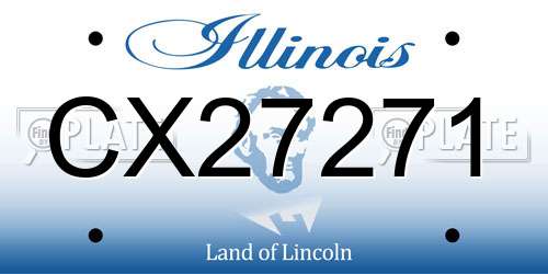 CX27271 Illinois License Plate