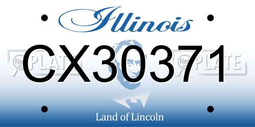 CX30371 Illinois License Plate