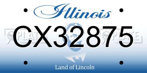 CX32875 Illinois License Plate