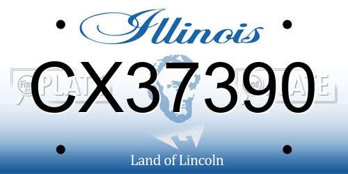 CX37390 Illinois License Plate