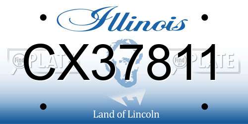 CX37811 Illinois License Plate