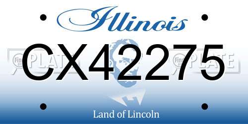 CX42275 Illinois License Plate