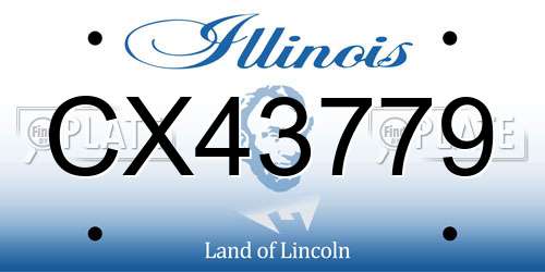 CX43779 Illinois License Plate