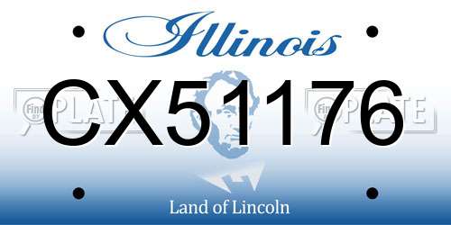 CX51176 Illinois License Plate
