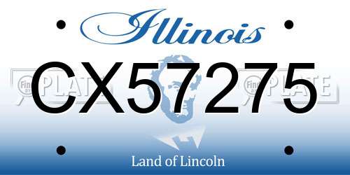CX57275 Illinois License Plate