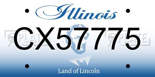CX57775 Illinois License Plate