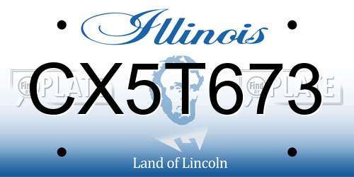 CX5T673 Illinois License Plate
