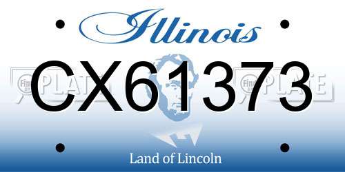 CX61373 Illinois License Plate