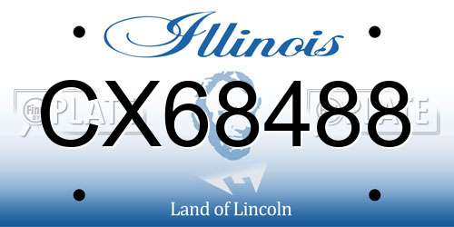 CX68488 Illinois License Plate